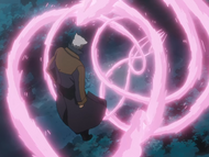 Kariya finds himself attacked by Byakuya's Shikai, Senbonzakura.