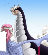 Pesche confronts Szayelaporro Granz on Bawabawa's back.