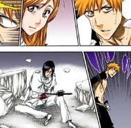 Ichigo realizes that he traumatized Orihime and hurt Uryū while Hollowfied.
