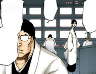 The technician tells Akon Ichigo's badge is not with him.