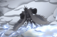 Kenpachi Zaraki becomes stuck in the hardening ooze.