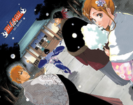 Orihime and her friends on the cover of Chapter 387.