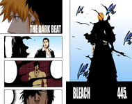 Ginjō, Sado, and Ichigo on the cover of Chapter 445.