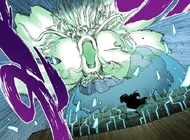 Ichibe'e uses Ura Hadō: Sannodō — Teppūsatsu against Yhwach.