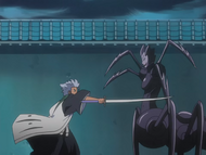 Hitsugaya rapidly attacks Koga's Doll, Dalk.