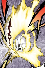 Renji impales Mask and incinerates him with .