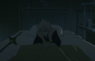 Hitsugaya sits up in bed.