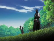 Rukia joins Kaien in the training field.