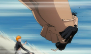 Yammy punches Kenpachi