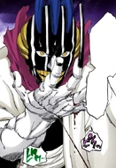 Mayuri restructures his right arm in order to counter Pernida.