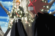 Renji destroys the Bakudō #63. Sajō Sabaku binding Ichigo.