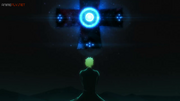 Quilge usando el medallon (anime)