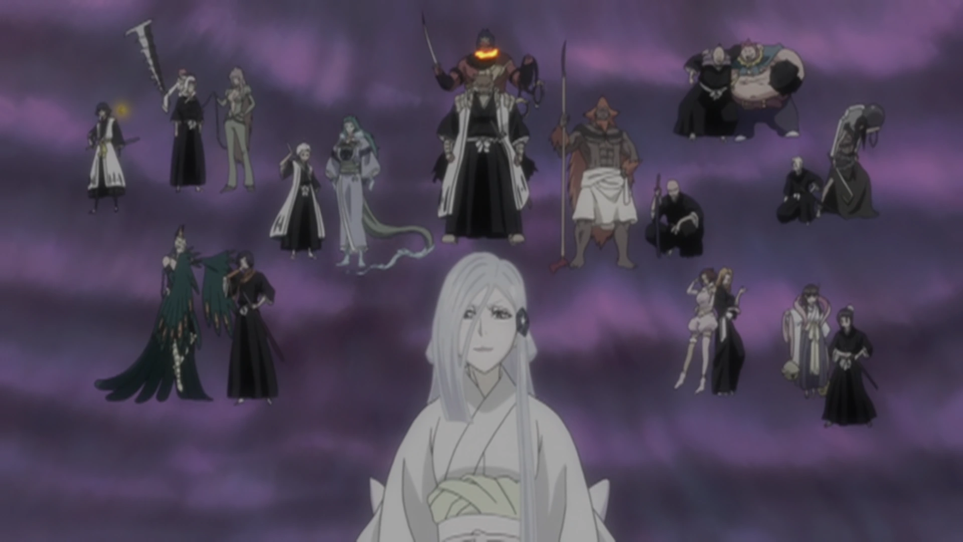 Sodeno Shirayuki, Rukia's Zanpakuto and the other Soul Reapers with their Zanpakuto manefestation