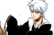 Hitsugaya hones his swordsmanship skills after losing his Bankai.