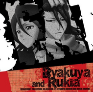Byakuya and Rukia on the cover of the first volume of the fourth Bleach Beat Collection session.