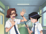 Mizuiro and Keigo in school.