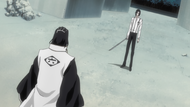 Tsukishima taunts Byakuya.