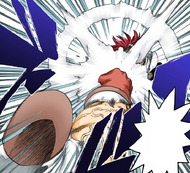 Mask hits Renji with his Star Satsujin Punch.