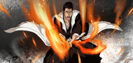 A young Isshin wielding his Shikai, Engetsu.