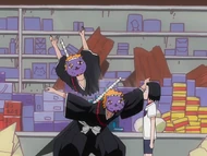 Ichigo attempts to convince Karin that he is not her brother.