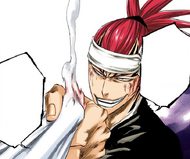 Renji prepares to unleash a point-blank Hadō #31. Shakkahō on both himself and Szayelaporro.