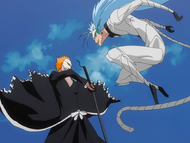 Ichigo and Grimmjow fight.