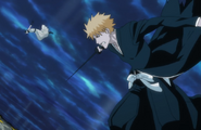 Ichigo and Kokutō enter the third level of Hell.