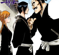 Uryū confronts Toshimori over his flirting with Orihime.