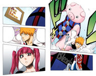 Mr. Pork, Ichigo, and Riruka on the cover of Chapter 435.