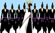 Senjumaru arrives with her guards to confront Yhwach.