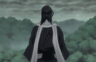 Byakuya thanks Ichigo for his assistance.