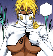 Harribel reveals her Espada tattoo.