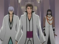 Ichimaru, Aizen, y Tosen después de irse de la Sociedad de Almas