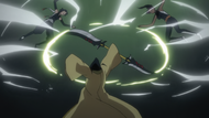 Yoruichi and Suì-Fēng cancel out Kagerōza's reflected attack.
