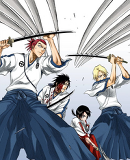 -17Renji, Hinamori, and Izuru intercept