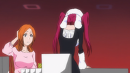 Riruka interrupts Orihime's story.