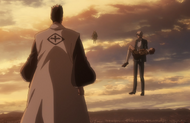 Kisuke Urahara confronts Ryūken and Isshin with an offer to save Masaki.