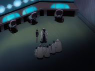 Mayuri tasks Akon and the other researchers with searching for the Arrancar,
