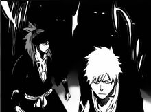 Ichigo y Renji en la fosa