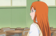 Orihime expresses surprise upon seeing Kyōko has left.