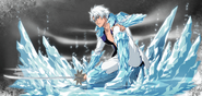 Promotional art of Hitsugaya matured and using his completed Bankai.