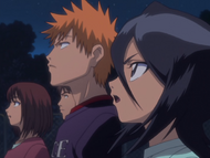 Rukia explains what a Jibakurei is to Ichigo.