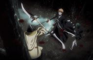 Inaba cutting down Ichigo.