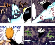 Unohana notices Ichigo's unstable Reishi path in the Garganta.