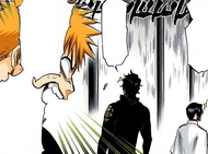 Ichigo berates Sado and Uryū for fighting recklessly in the underground chamber.