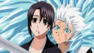 Hitsugaya realizes that he stabbed Hinamori.