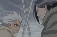 Hitsugaya and Kusaka cross blades.