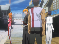 Orihime and her friends are surprised by the state of the Rukongai.