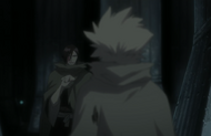 Kusaka unmasks himself before Hitsugaya.