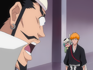 Nel listens as Ichigo mistakes Dordoni's Arrancar number for boiled celery.